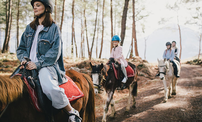 Paseo a caballo por la montaña