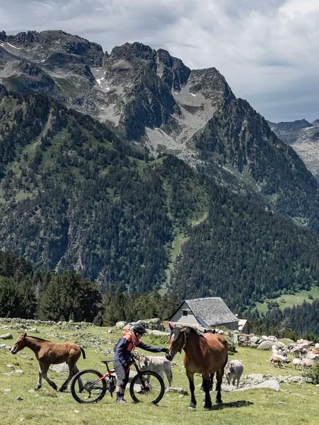 bicicleta en verano en el valle de aran